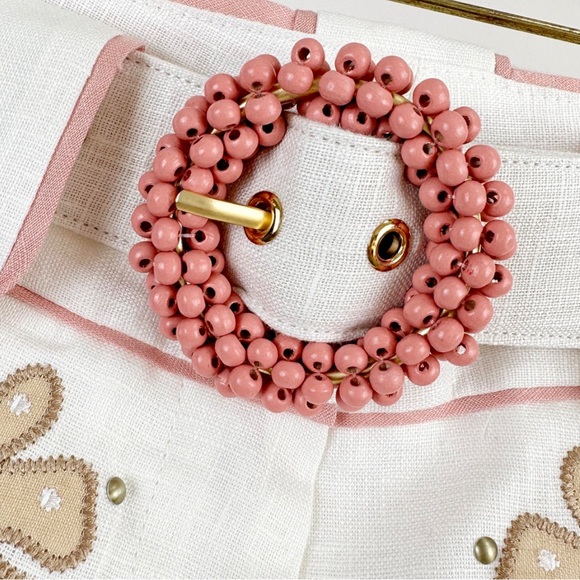 Sold out Zimmerman Raie Belted linen mini shorts - Picture 3 of 6